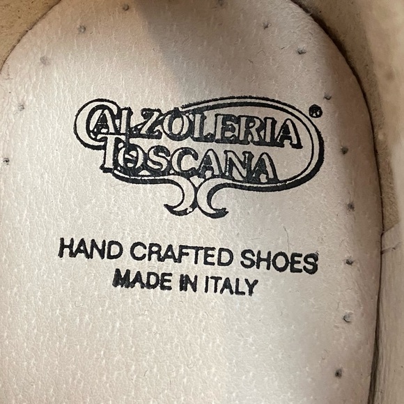 Calzoleria Tuscana Handcrafted Brown Leather Ballet Flat w/ Rosettes Size 8 - Picture 7 of 11